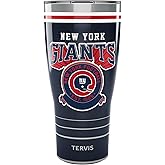 Tervis Traveler NFL New York Giants - Vintage Triple Insulated Tumbler Travel Cup Keeps Drinks Cold & Hot, 30oz, Stainless Steel
