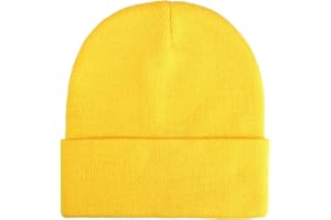 ZOORON 1 & 2 Packs Beanie for Men Women Warm Winter Hats Acrylic Knit Cuffed Beanie Cap Unisex