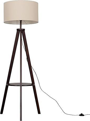 dark wood tripod table lamp