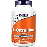 NOW Supplements, L-Citrulline 750 mg, Supports Protein Metabolism*, Amino Acid, 180 Veg Capsules