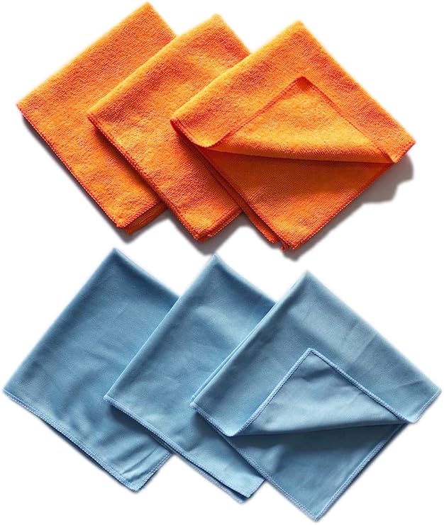 UKEENOR Microfiber Lint Free Cloths Glass Polishing Cloths Glass