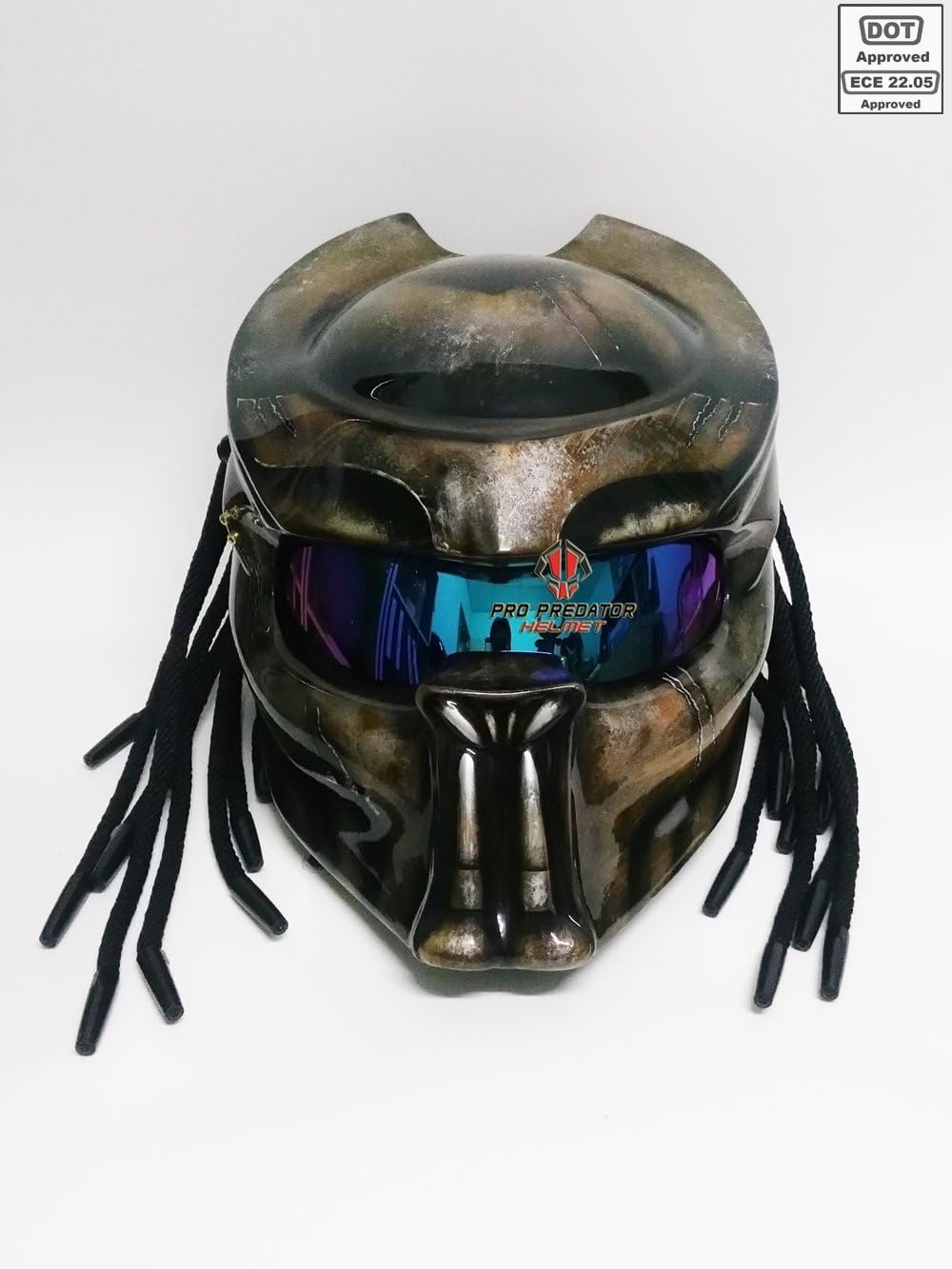 Pro Predator Motorcycle DOT Approved Helmet Aisbrush Style include Tri Laser SY19