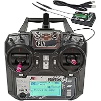 Alaohu Flysky FS-i6X 6-10 Channels (Default 6CH) 2.4GHz RC Transmitter and Receiver FS-iA6B Radio Control System for FPV Mult