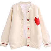 Women's Love Heart Knitted Cardigan Cute Sweater Y2K Button Down Outerwear S-2XL