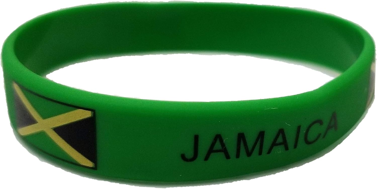 BUNFIREs Jamaica Country Flag Silicone Bracelet Sport