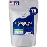 MiceDirect 75 Frozen Rat Fuzzies Feeders Snake Food for Adult Corn Snakes Ball Pythons (2-2.5 in)(675 Grams Min)