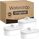 [Original] Waterdrop Filter Replacement for All Waterdrop Pitcher Filtration System, WD-PF-01A Plus, Reduces Lead, PFAS, PFOA/PFOS, Chlorine, Last Up to 3 Months or 200 Gallons (Pack of 3)