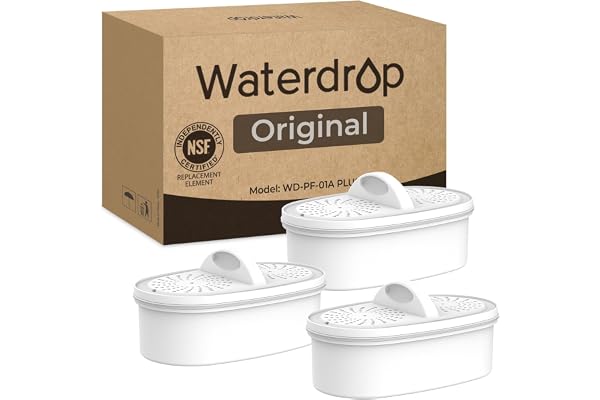 [Original] Waterdrop PF-01A Water Filter Replacement for Waterdrop Pitcher Filtration System, Reduces Lead, PFAS, PFOA/PFOS,