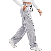 IVIR Barrel Sweatpants Women Side Strpied Baggy Sweat Pants High Waist Pajama Sweats Y2K Joggers with Pockets