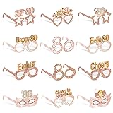 Guiruiy 24PCS 80th Birthday Eyeglasses Decorations