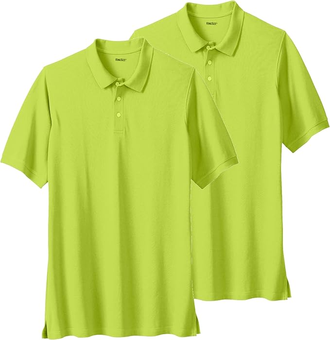 KingSize Men's Big & Tall LongerLength Piqué Polo Shirt