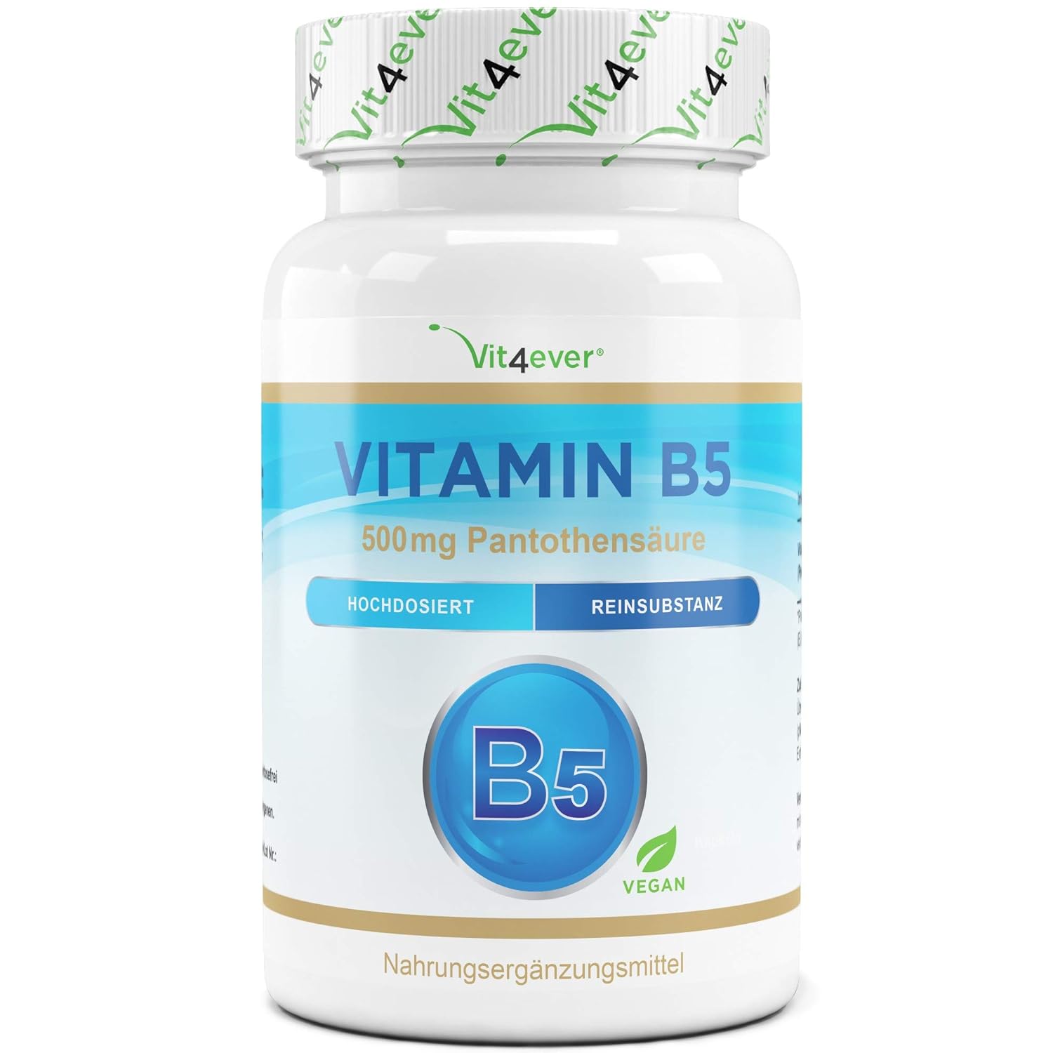 Vitamin B5500 mg 70 Kapseln Pantothensäure Hochdosiert Vegan
