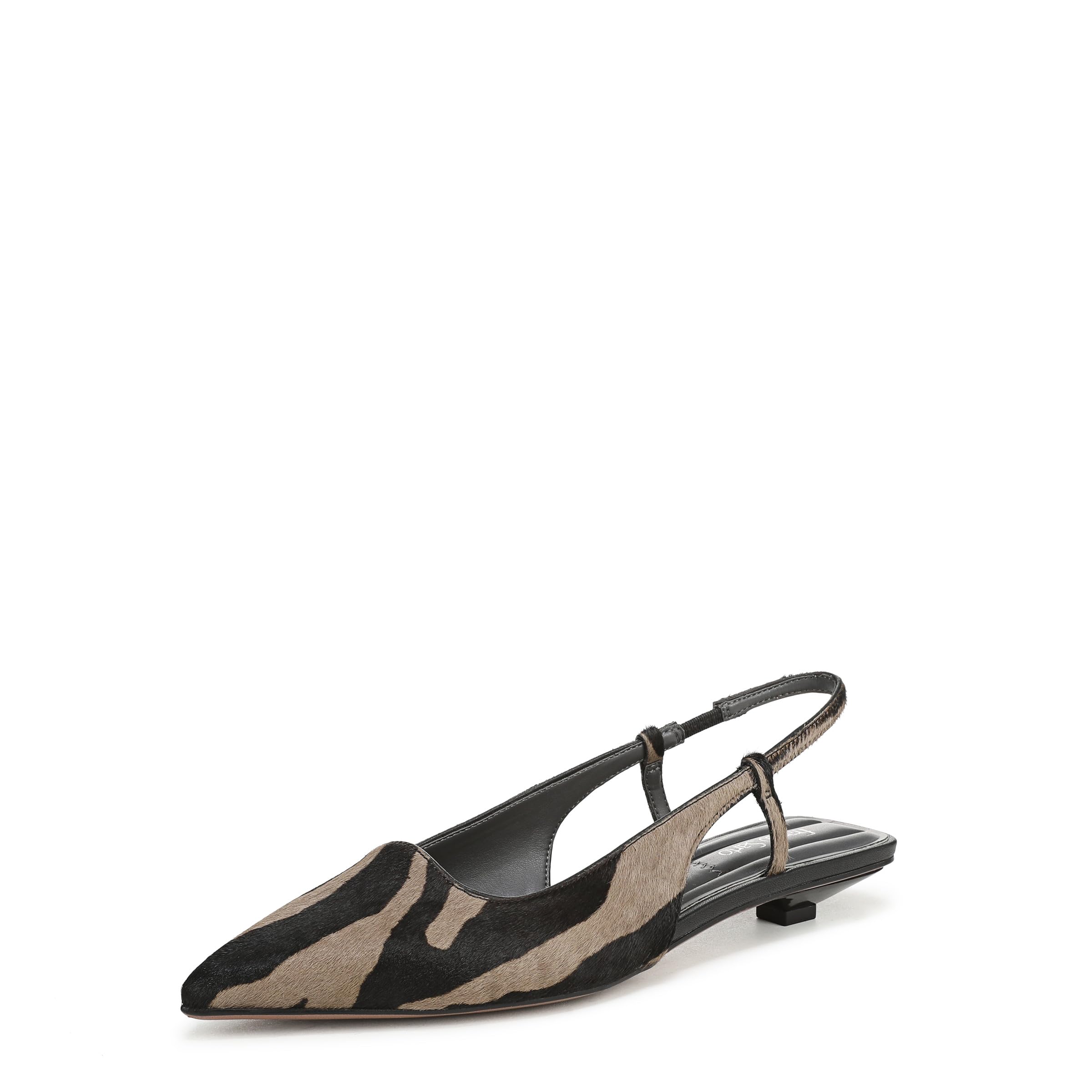 Franco Sarto Women’s Palmira2 Pump Mocha Grey Zebra Print Leather 7.5 M