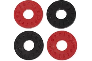 Perri's Leathers Ltd. Black/Red Guitar Strap Locks (SLK-7218)