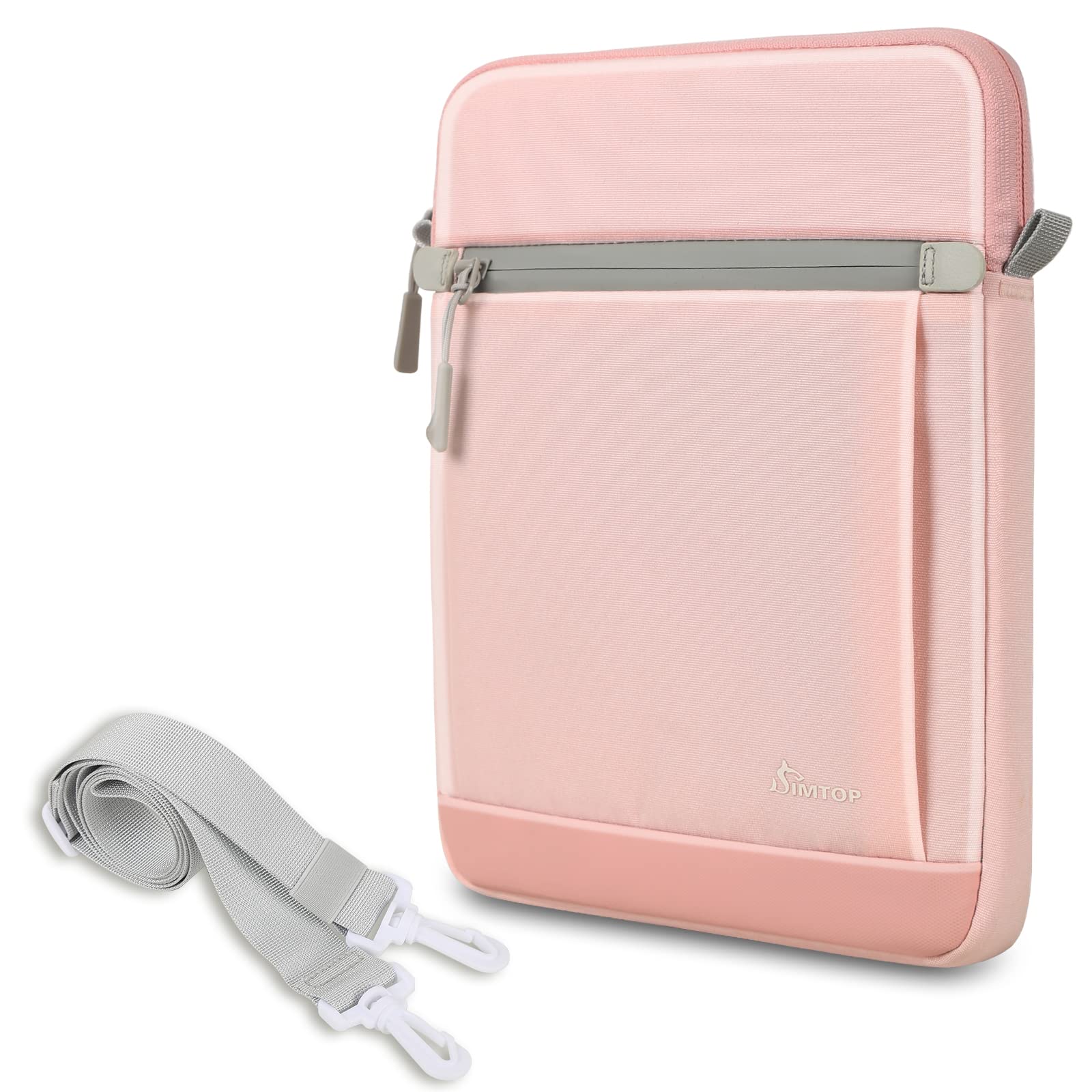 SIMTOP Tablet Sleeve Bag 11 inch, iPad Pro (2018-2023),ipad carry case with Shoulder Strap Compatible iPad air 4/5 10.9 inch 2022, ipad accessories Waterproof Microsoft Surface Go(pink)