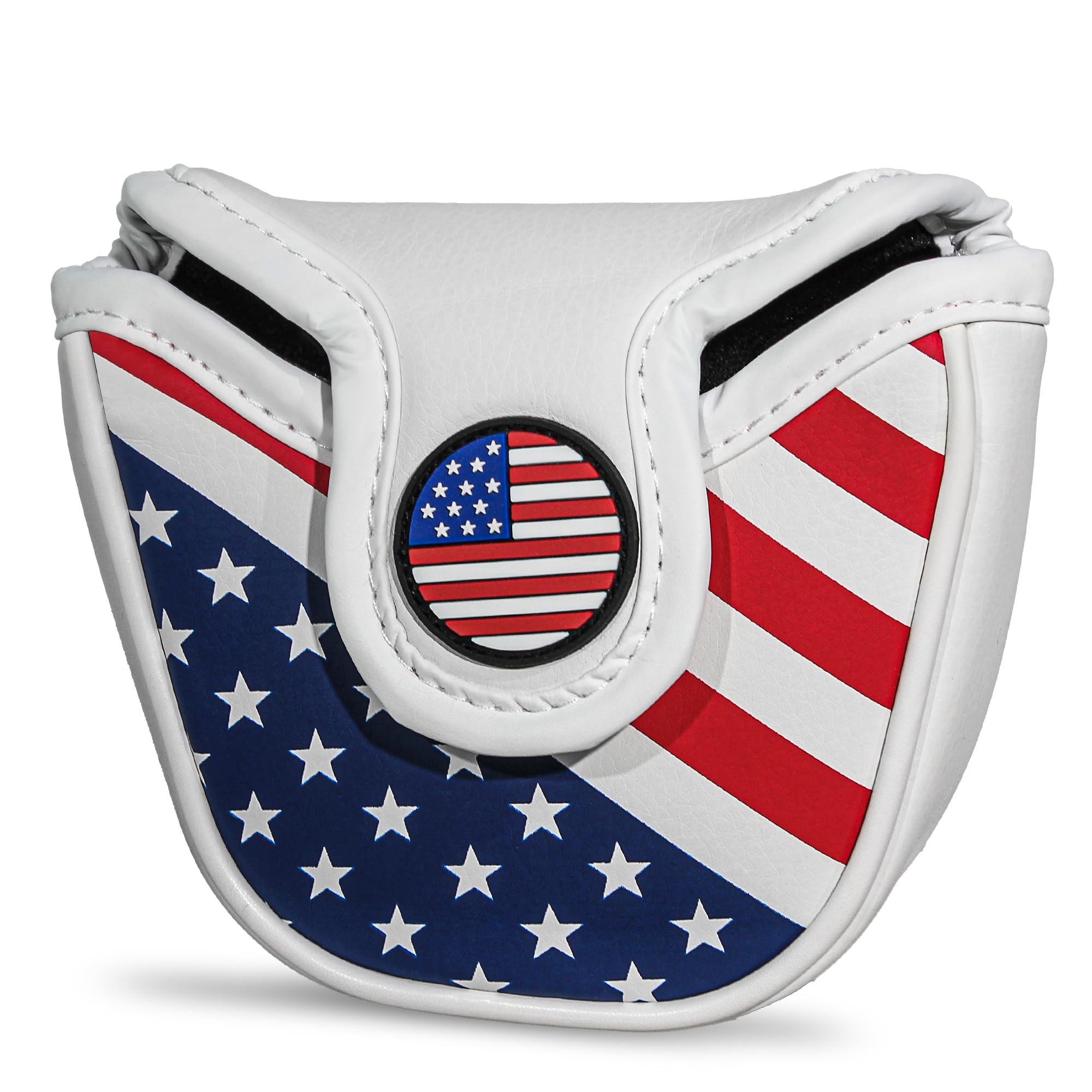 Photo 1 of Golf Putter Head Cover - Golf Mallet Putter Headcover with Magnetic Closure & USA Stars and Stripes