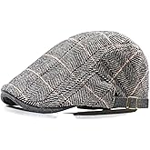 Taidor Men's Cotton Newsboy Hats Flat Ivy Gatsby Cap Irish Cabbie Ivy Driving Hunting Hat
