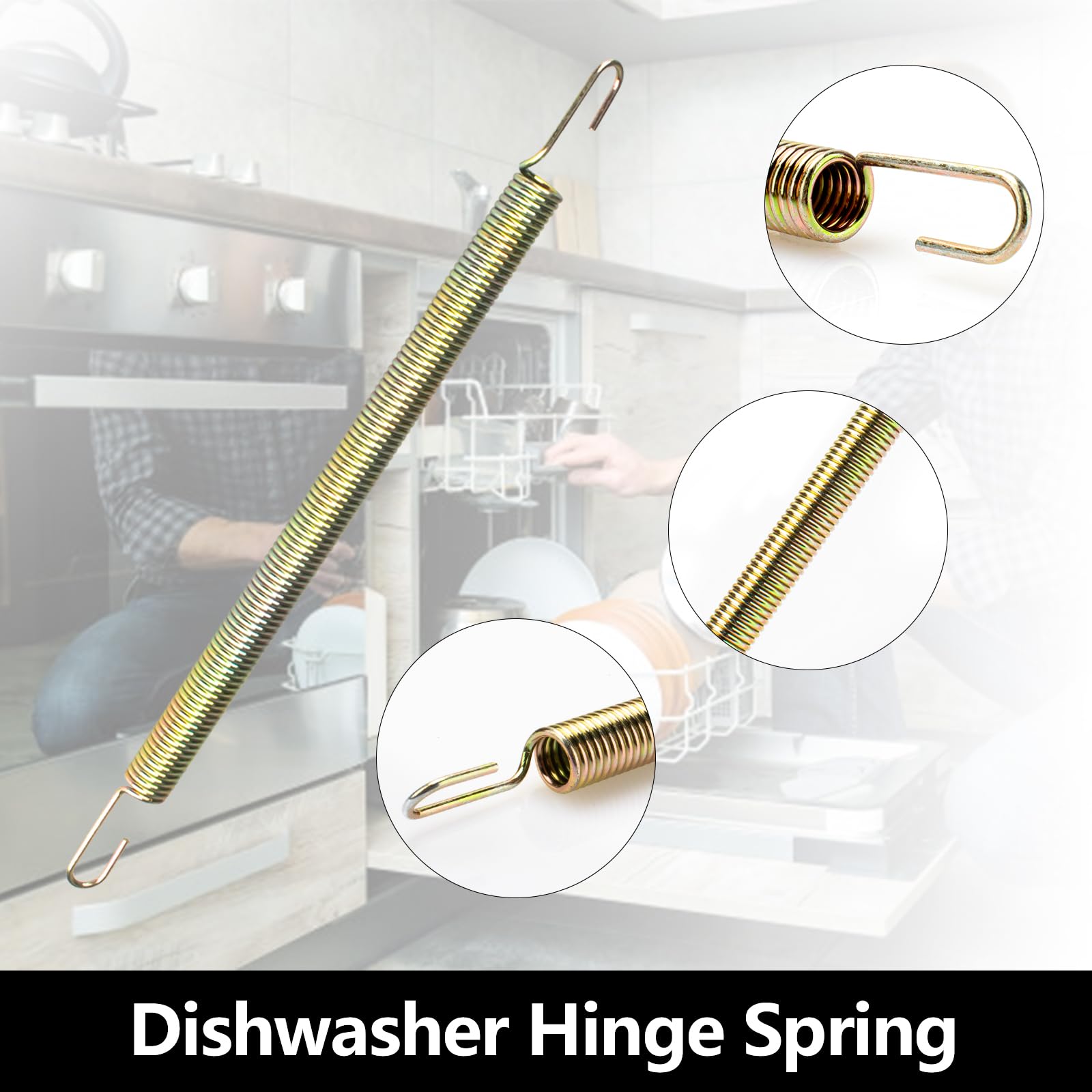 4970ED4004G Dishwasher Spring Hinge Replacement for LG Door Parts 1337780 AH3524564 EA3524564 PS3524564 （2 Pack)