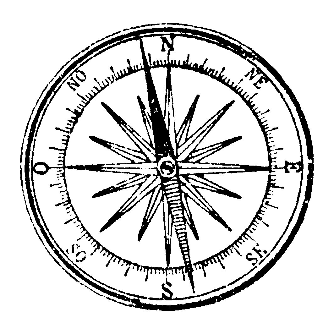 Artemio Type E Compass Wooden Stamp