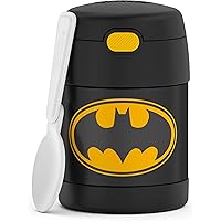 THERMOS FUNTAINER 10 Ounce Stainless Steel Vacuum Insulated Kids Food Jar, Batman
