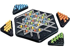 Large Size Chain Triangle Chess Game,13x12'' Fun Table Top Multiplayer Triangle Board Game,Triangle Rubber Band Game, Chain T