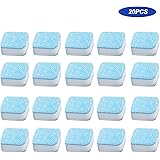 Honorall 20 PCS Lavanderia Comprimidos Efervescentes Máquina de Lavar Roupa Comprimidos Efervescentes Líquido de Limpeza Lavanderia Limpeza Profunda Remover Comprimidos de Descontaminação de Odores
