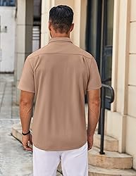 COOFANDY Shirts for Men Button Down Short Sleeve