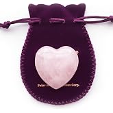 Polar Jade Rose Quartz Heart Stone 45mm(1.8") Crystal Heart Chakra Healing, Reiki &amp; Meditation