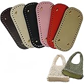 6 Pcs Bag Bases for Crochet PU Leather Bag Bottom Long Oval Purse Bottom Shaper Pad for Bags Cushion Base with Holes for DIY Crochet Shoulder Bags Craft Making, 6 Color