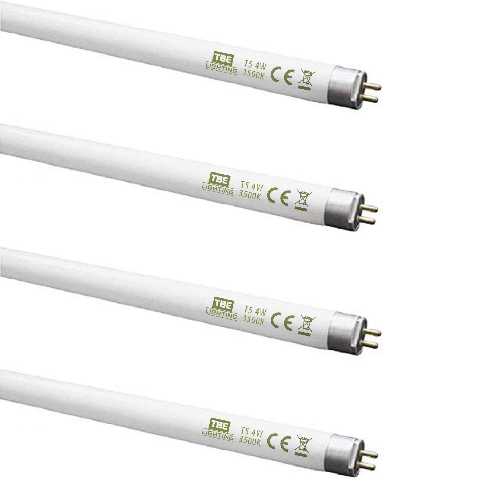 Photo 1 of TBE LIGHTING 4w / 6 inch Soft White 3500K Tubes - F4T5/SW Fluorescent Tube Lamps 150mm / 6''- CFL Bulbs - G5 2-Pin Base Fittings - T5 High Efficiency Lamps (4-Pack)