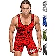 Exxact Sports Sublimated Men's Wrestling Singlet, High-Performance Powerlifting Singlet, Wrestling Singlets for Men