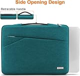 TECOOL 15.6 Inch Laptop Sleeve Teal Protective Case with Handle and Pockets view 8