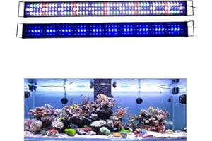 KZKR Upgraded Aquarium Light LED Full Spectrum 60-72 inch Hood Lamp for Freshwater Marine Plant 150-180 cm Multi-Color Decorations Light