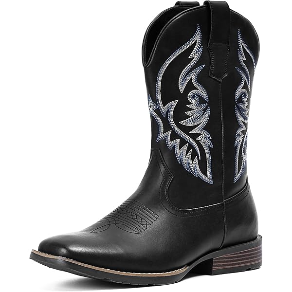 Amazon.com: New Rock Mens Boots MR030-S1 Black Western 100