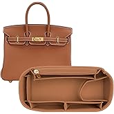 DOIAPUOS Premium Felt Handbag Organizer Insert for Birkin 35 Bag Scratch Protection Safeguard (EarthColor, BK35)