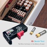 DLYFULL Universal Battery Tester for AAA AA C D 9V and Button Cells view 6