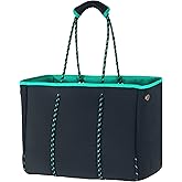 QOGiR Neoprene Multipurpose Beach Bag Tote with Inner Zipper Pocket … … … …