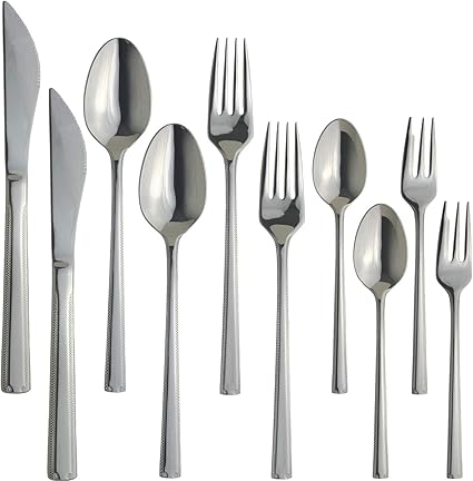 Amazon Co Jp ラッキーウッド Luckywood ロマンス ディナーカトラリーセット 10本 日本製 ホーム キッチン