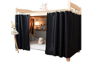 Qubanda Dorm Home Solid Thicken Bunk Blackout Bed Curtains Cloth Bed Canopy Men Women Single Sleeper