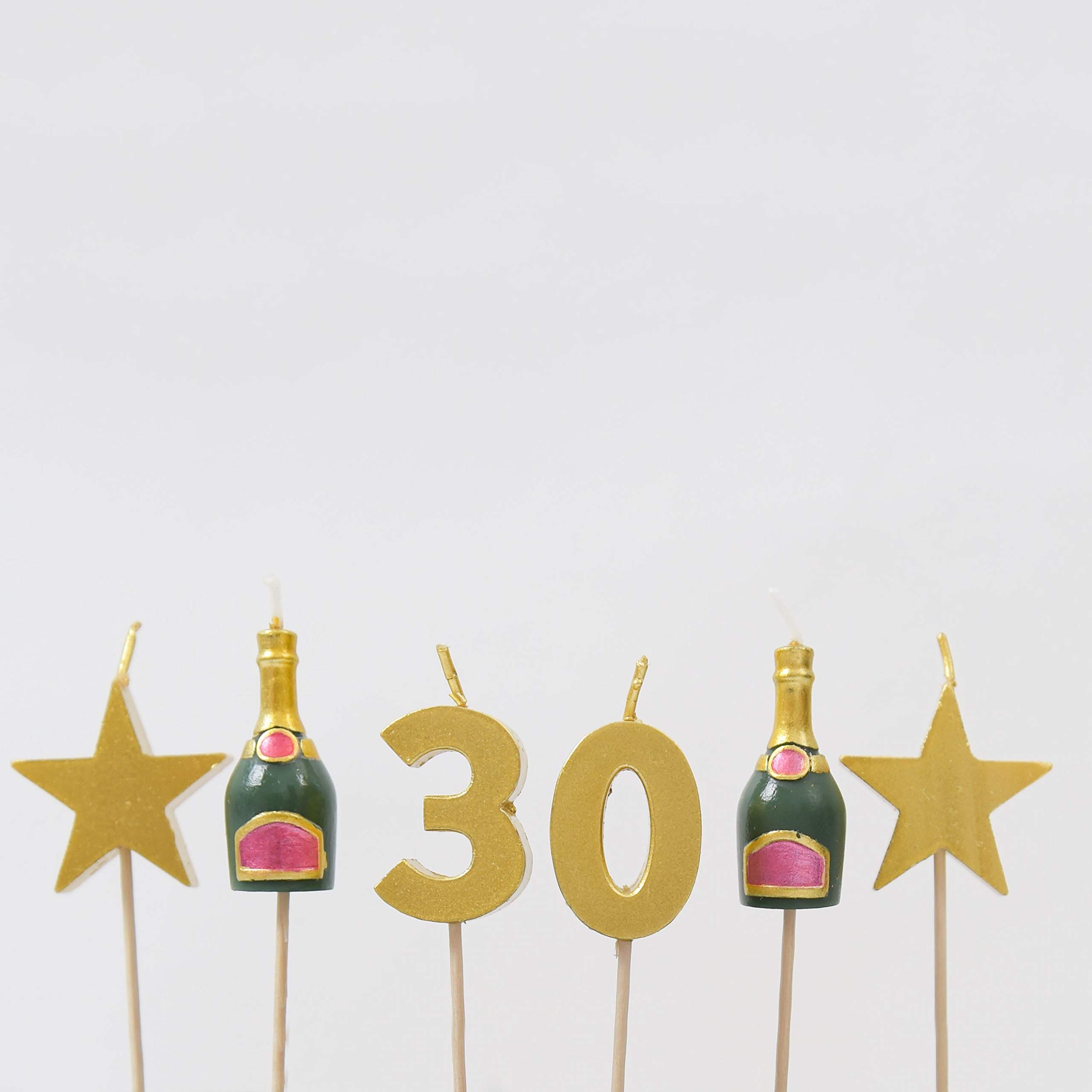 Smiling Faces Birthday Candles for Cake Topper Decoration Design Animals Pirate Football 1 30 40 50 21 Number Candle Easy Use Perfect for Parties Special Occasions – 30th Birthday