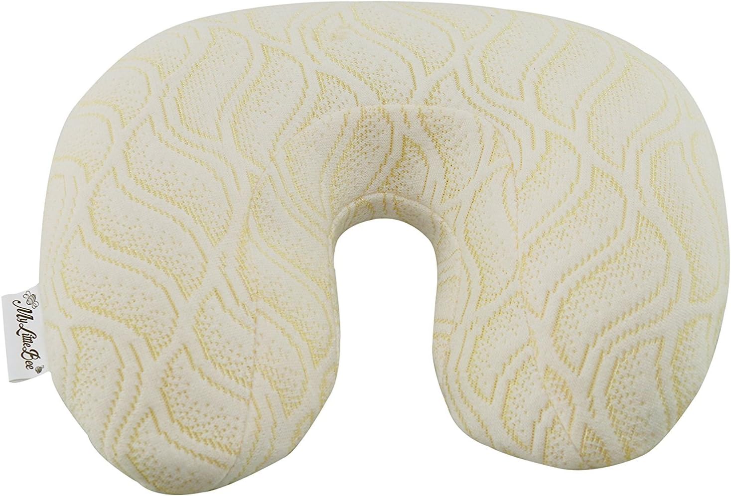 My Little Bee Memory Foam Baby Pillow – Supports Newborn Infant’s Neck and Head for Better Sleep – Helps Reduce Flat Head Syndrome – Cool, Breathable Pillow Case