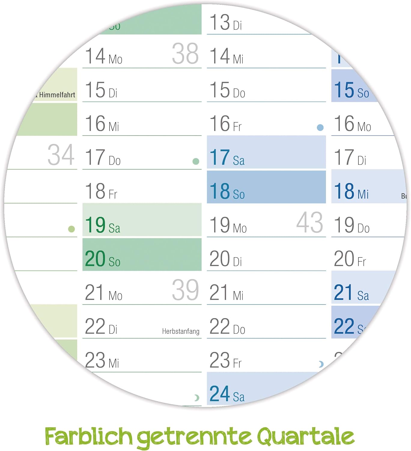 Riesenkalender für die Wand
