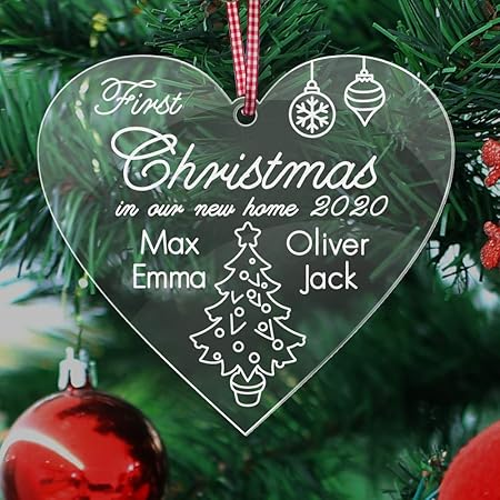personalised first xmas bauble