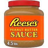 REESE'S Peanut Butter Sauce Bulk Jar, 4.5 lb | Creamy peanut butter sauce in a bulk jar for desserts, toppings, shakes, baking and foodservice use.