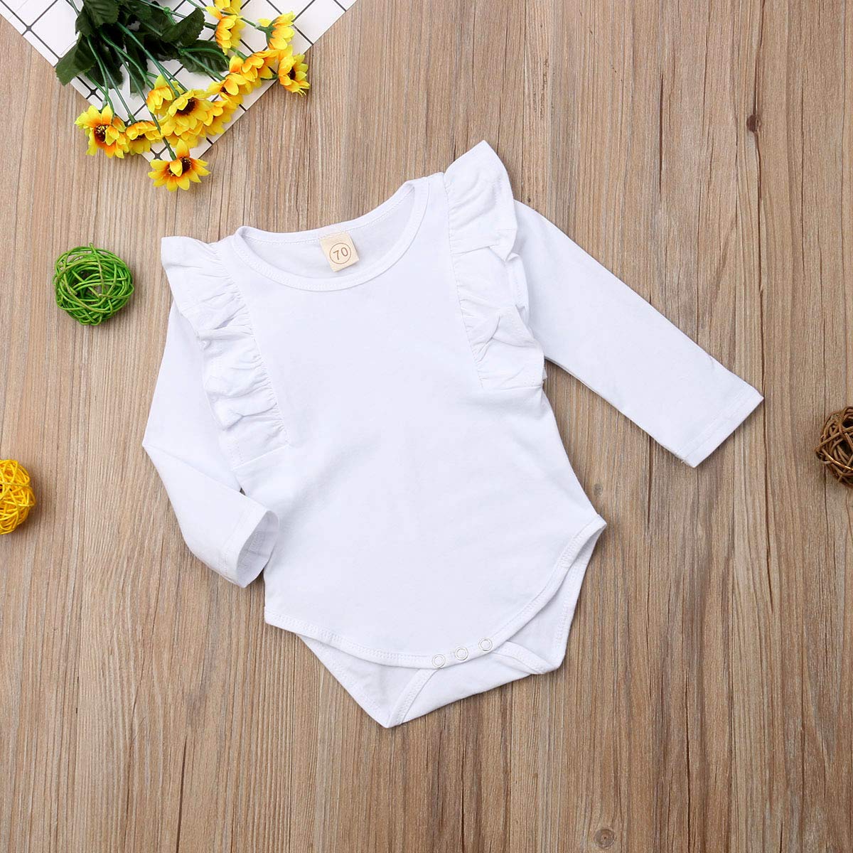 Bodys Et Combinaisons Ma Baby Body A Manches Longues Pour Bebe Fille Avec Volants 5 Couleurs Unies 0 24 Mois Bebe Puericulture Lemoncitylive Com