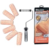 ROLLINGDOG 4 Inch Mini Roller, 4 Inch Jumbo Microfiber Paint Roller Covers | 3/8&rdquo; Nap Small Paint Roller Sleeves with Frame for Smooth to Semi Smooth Surfaces, Door, Furniture, Wall Edges and Corners