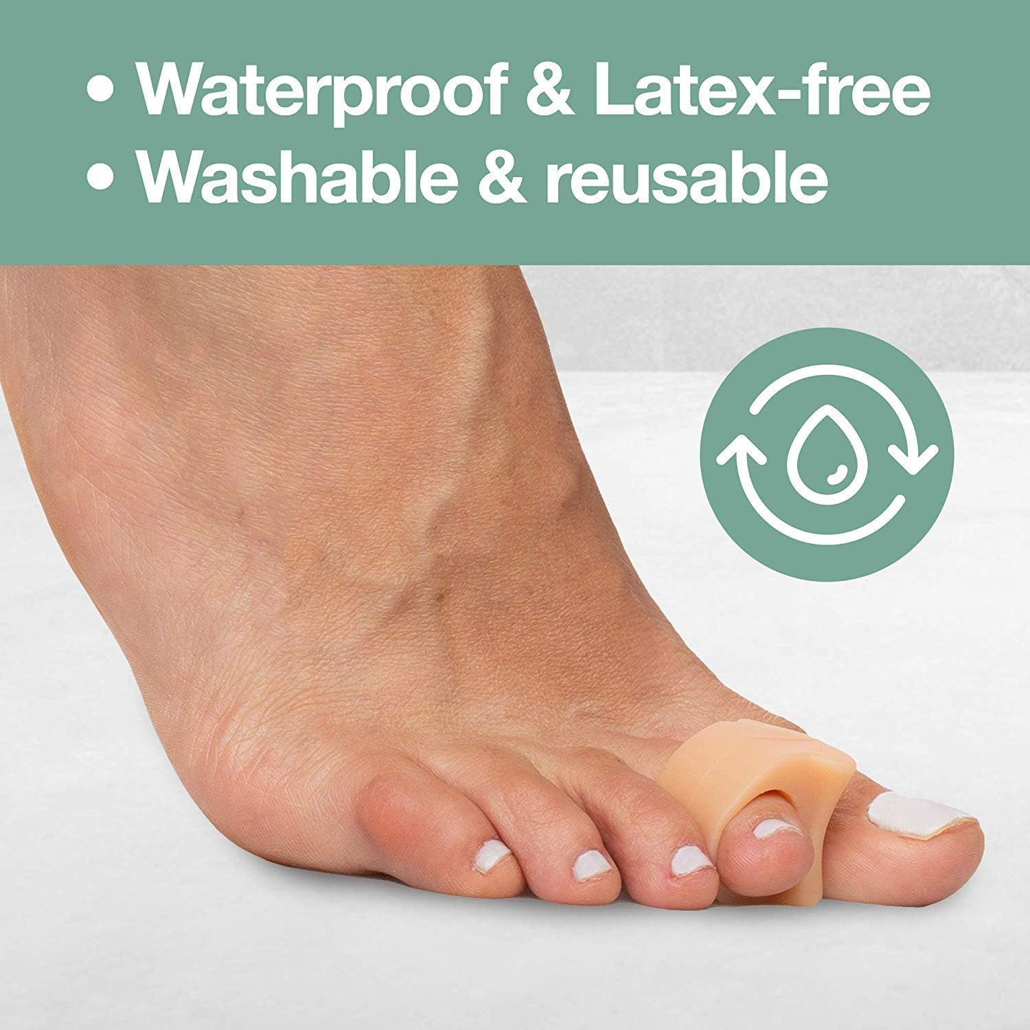 ZenToes Gel Toe Separators for Overlapping Toes, Bunions, Big Toe Alignment, Corrector and Spacer - 4 Pack (White): Health & Personal Care