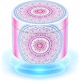 2'' Zinc Alloy Spice Grinder, Compact Portable Design with Storage Compartment, Essential Kitchen Tool - Pink