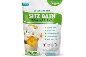 Hemorrhoid Treatment Sitz Bath Salt Postpartum Care Natural Soaking Blend - Epsom Salt with Pure Essentials Oils for Fissure,