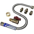 Mr. Heater 30,000 BTU Vent Free Blue Flame Natural Gas Heater MHVFB30NGT & F299201 Vent-Free Blower Accessory Kit (2016-present), Multi & F271239 One-Stop Universal Gas-Appliance Hook-Up Kit,Small